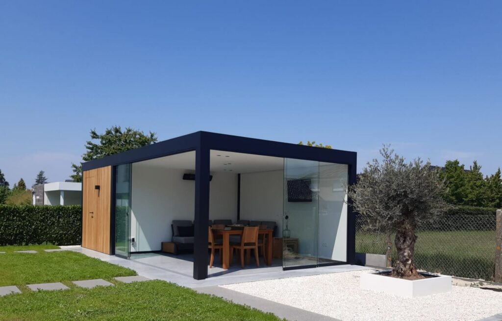 Loungeruimte Met Tuinberging Realisatie Cubiq Design1