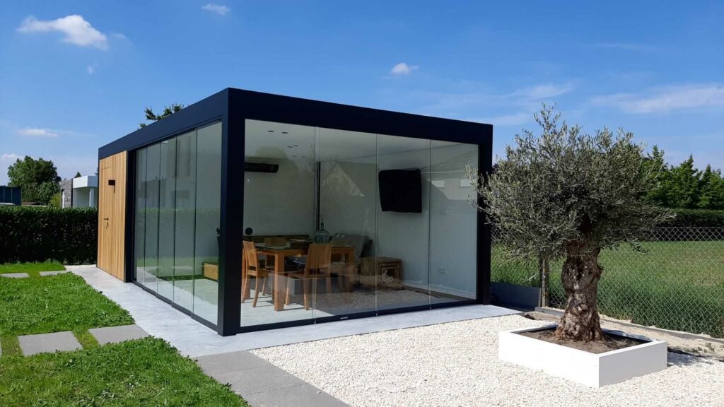 Loungeruimte Met Tuinberging Realisatie Cubiq Design2